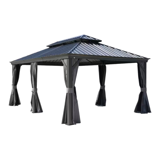 Kozyard 12'x18' Alexander Hardtop gazebo with Double Roof Assembly Manual