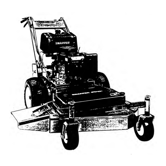 Snapper PRO GEAR 0 Series Safety Instructions And Operator's Manual