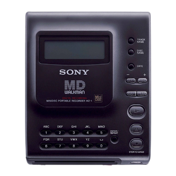 Sony MZ-1 Manuals