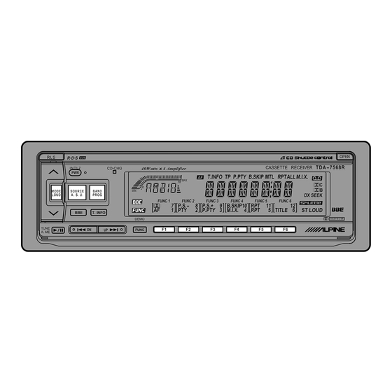 Alpine TDA-7568R Owner's Manual
