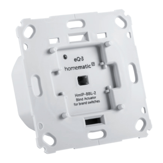 Homematic IP HmIP-BBL-2 Installation Instructions And Operating Manual