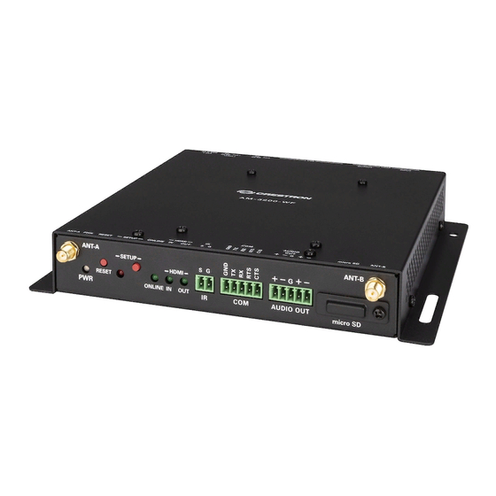 Crestron AM-3200 Quick Start Manual