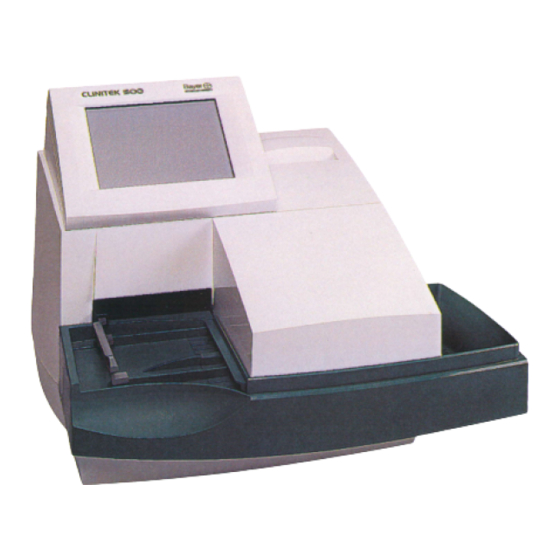 Bayer HealthCare CLINITEK 500 Operating Manual