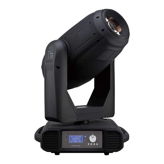 PR Lighting PR5000 Spot User Manual