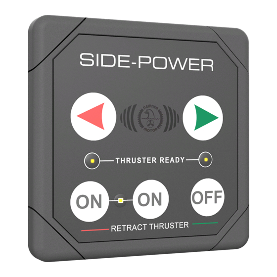 SLEIPNER MOTOR AS SIDE-POWER S-linkControl Panel 8700 Installation And User Manual