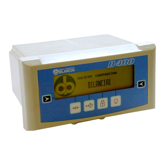 Bilanciai D400 Use, Maintenance And Installation Manual