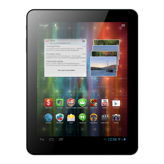 Prestigio Multipad 4 Quantum 9.7 Quick Manual