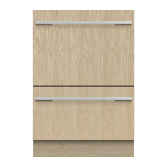 Fisher & Paykel DOUBLE DISHDRAWER DD60DTX6I1 Installation Manual