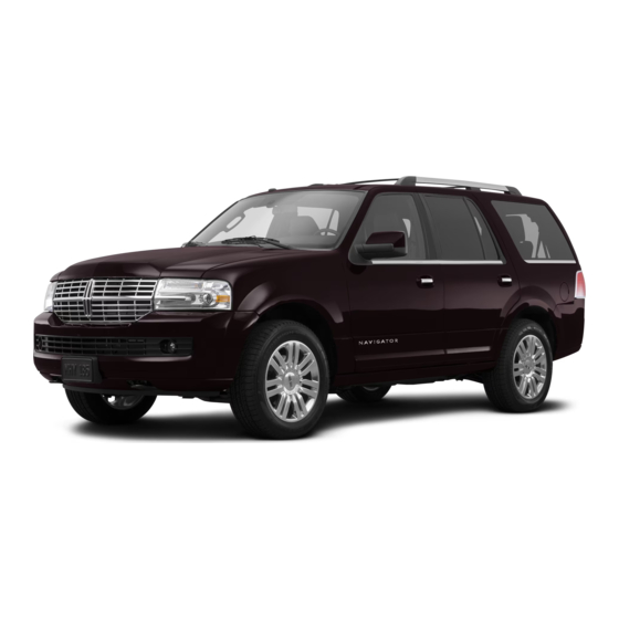 Lincoln 2014 Navigator Quick Reference Manual
