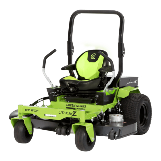 GreenWorks Commercial GZM60R Owner's Manual