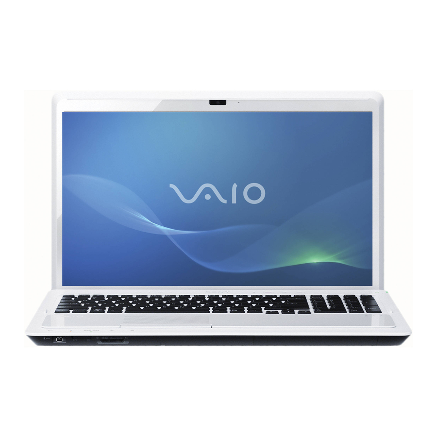 Sony VAIO VPCF22SFXW Manuals