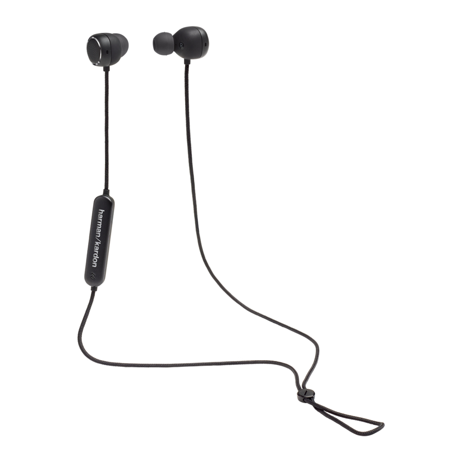 Harman Kardon FLY BT - Wireless In-Ear Headphones Quick Start Guide