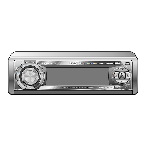 Panasonic CQ-DFX883N Operating Instructions Manual