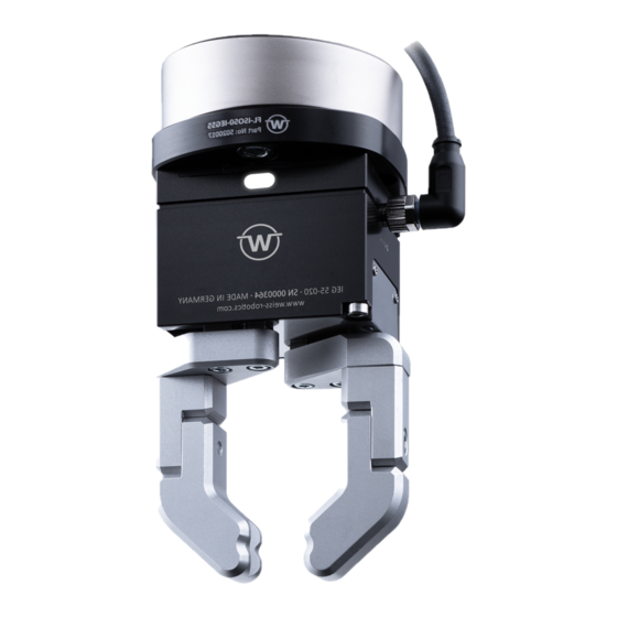 WEISS ROBOTICS IEG Series Mounting And Operating Manual