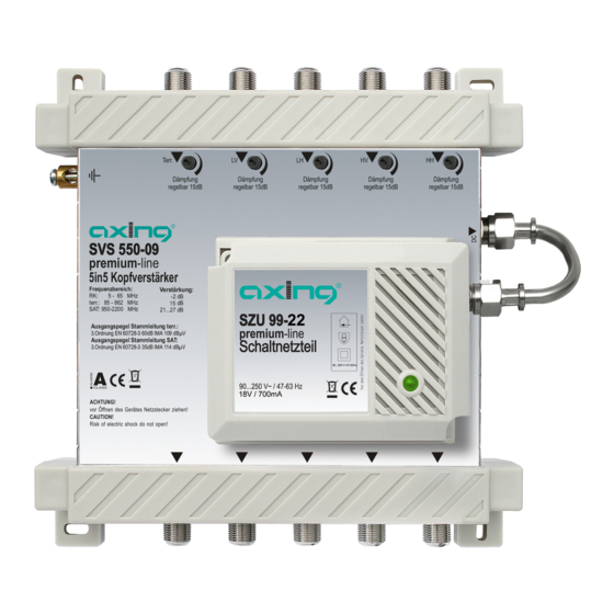 axing Premium-line SVS 550-09 Operation Instructions