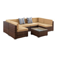 Belleze 7 Piece Aluminum Wicker Rattan Sofa Set Owner's Manual