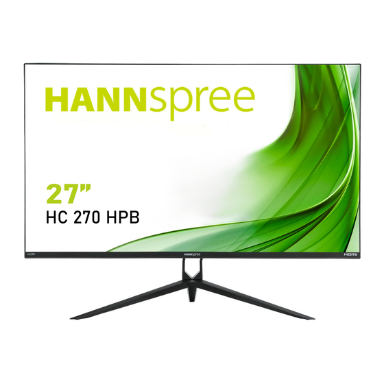 HANNspree HC270HPB 27-inch LCD Monitor Manuals