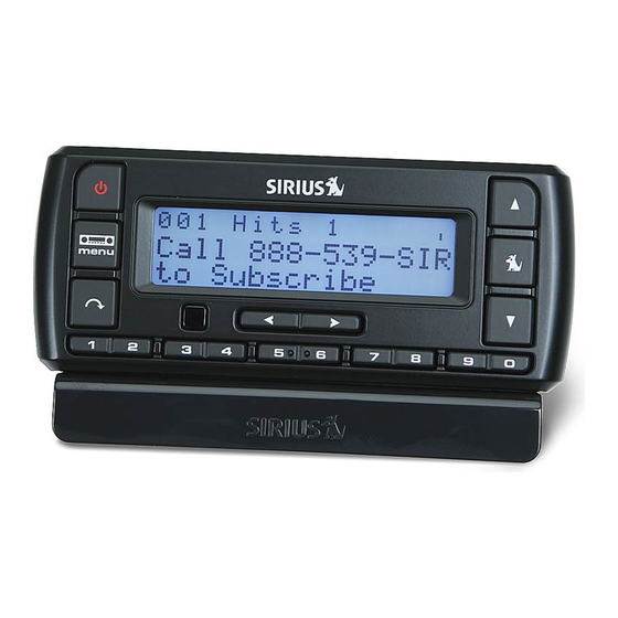 Sirius Satellite Radio Stratus 5 SV5 Getting Started Manual