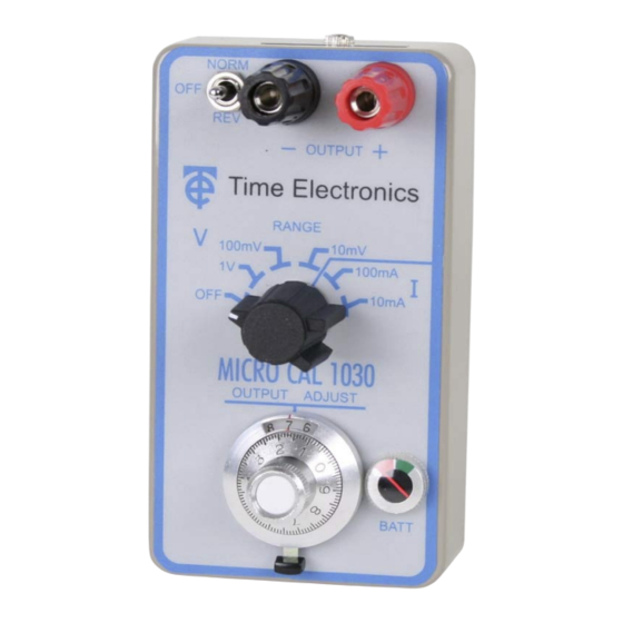 Time Electronics 1030 MicroCal Technical Manual