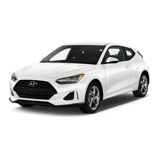 Hyundai VELOSTER 2019 Quick Reference Manual