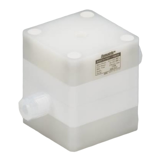 ASAHI YUKIZAI Dymatrix AVCFV Flow Valve Manuals