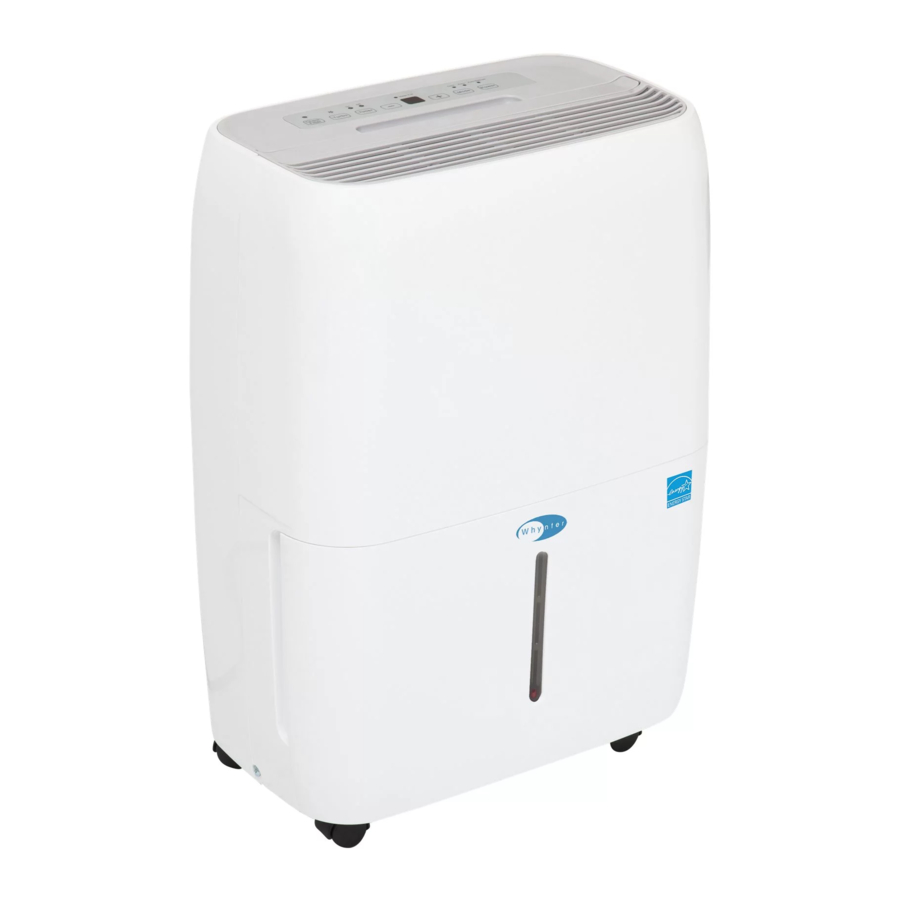 Whynter ENERGY STAR RPD-411WG - PORTABLE DEHUMIDIFIER Manual