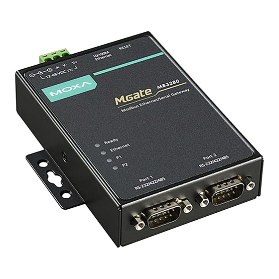 Moxa Technologies MGate MB3280 Quick Installation Manual
