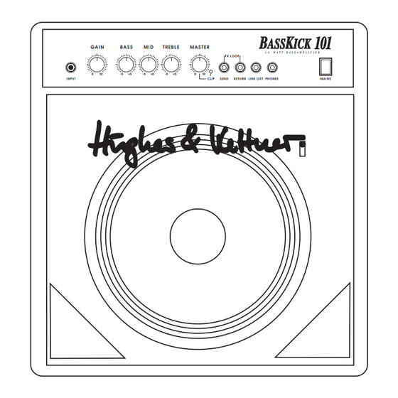 Hughes & Kettner 140 WATT BASSAMPLIFIER Bass Kick 101 Manuals