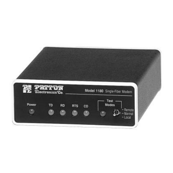 Patton electronics 1180 User Manual