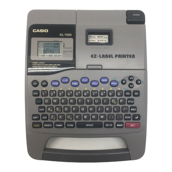 Casio KL-7000 Manuals