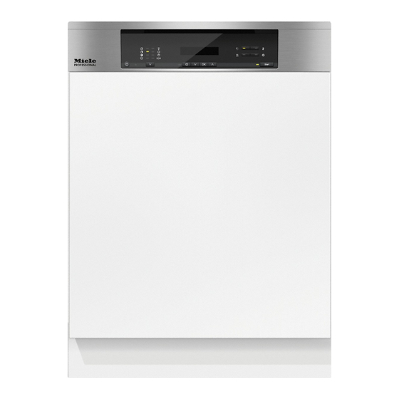 Miele professional PG 8130 Operating Instructions Manual