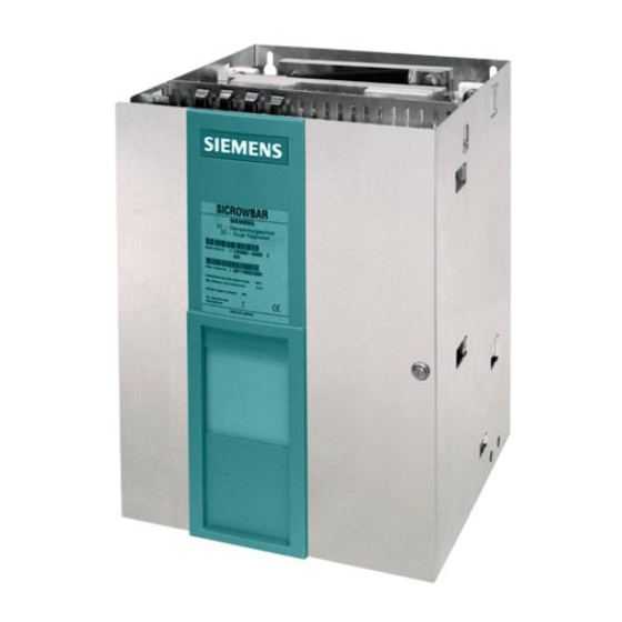 Siemens SICROWBAR 7VV3003 Manuals