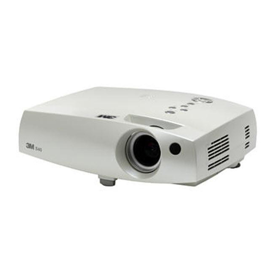 3M Multimedia Projector S40 Operator's Manual