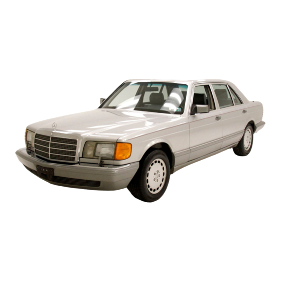 Mercedes-Benz 560 SEL 1988 Owner's Manual