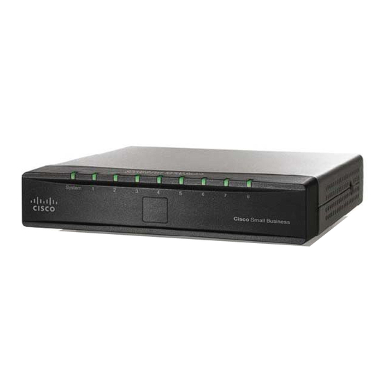Cisco  Small Business Unmanaged Switch SD208 Quick Start Manual