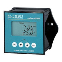 EUTECH INSTRUMENTS ALPHA PH 500 PHORP 2-WIRE TRANSMITTER (REVISION 1) Instruction Manual