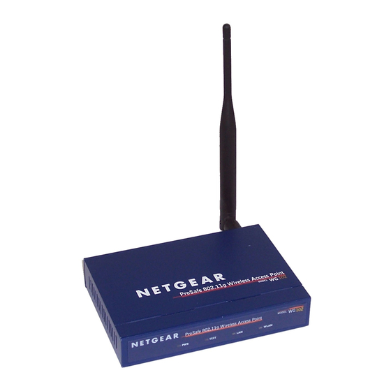 NETGEAR WG102 - ProSafe Wireless Access Point Reference Manual