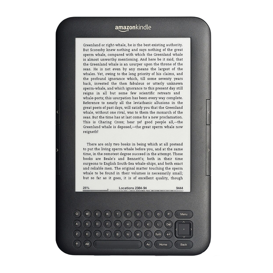 Amazon Kindle Operation Manual