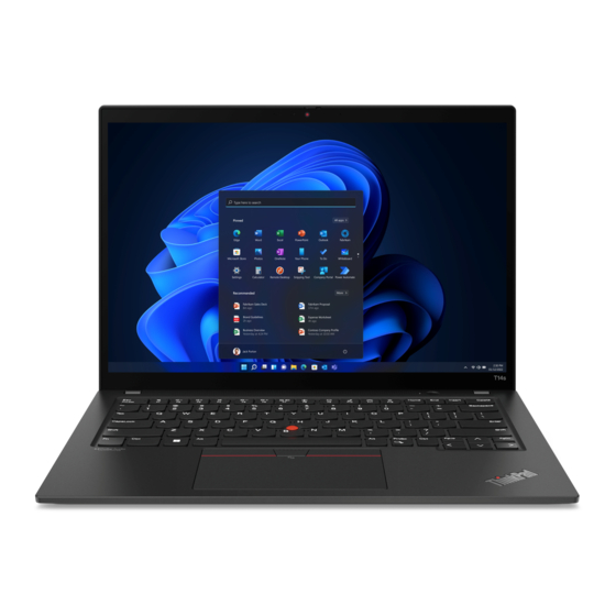 Lenovo ThinkPad T14s Gen 3 Manual