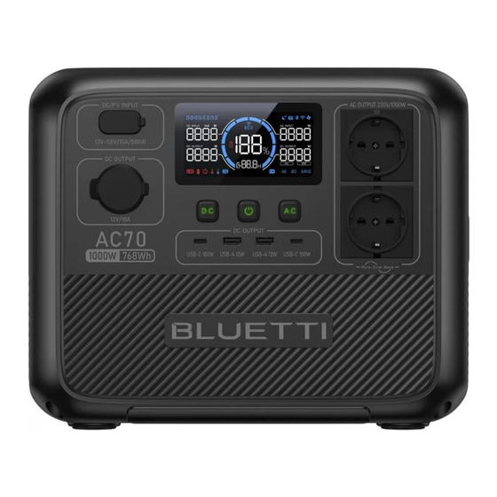 Bluetti AC70 User Manual