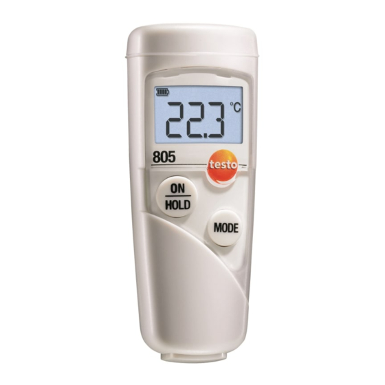 TESTO 0560 8051 Instruction Manual