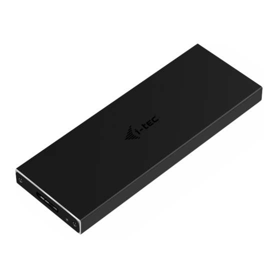 User Manuals: i-tec MYSAFEM2 SSD External Case