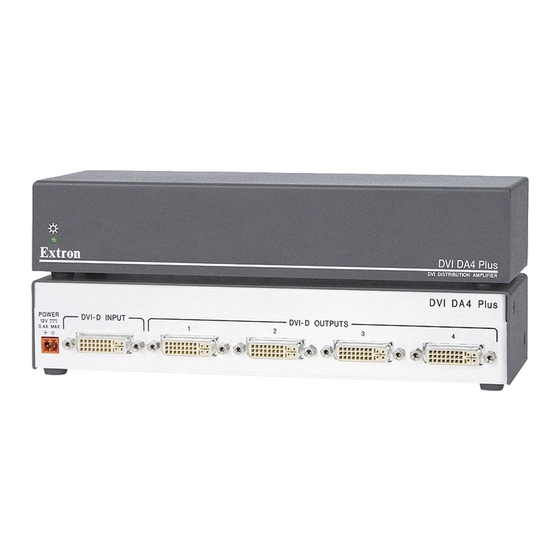 Extron electronics Distribution Amplifiers DVI DA4 Plus Manuals