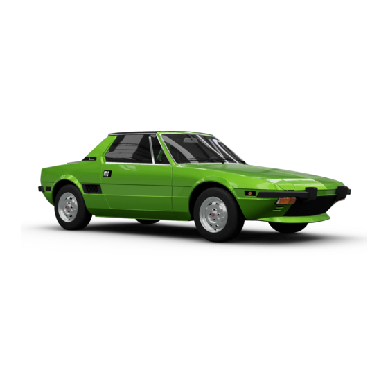 Fiat Project X1/9 Complete Manual