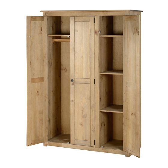 Seconique VERMONT 3 DOOR WARDROBE Assembly Instructions Manual