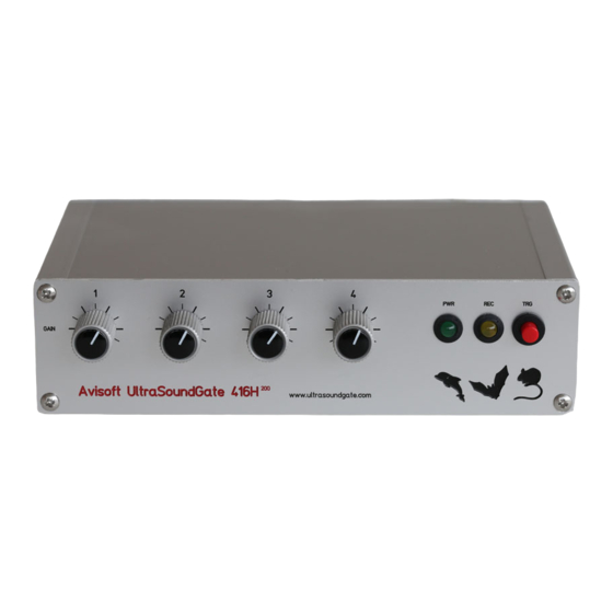 Avisoft UltraSoundGate 416H User Manual