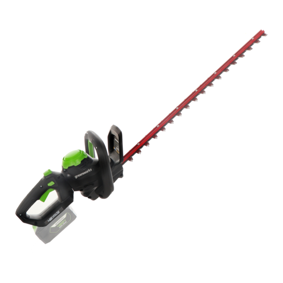 GreenWorks G48HT Hedge Trimmer Manuals
