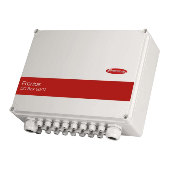 Fronius DC Box 60/12 MET Operating Instructions Manual