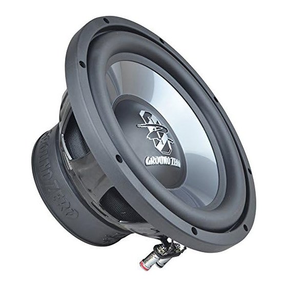 Ground Zero Iridium GZIW 250X-II Owner's Manual