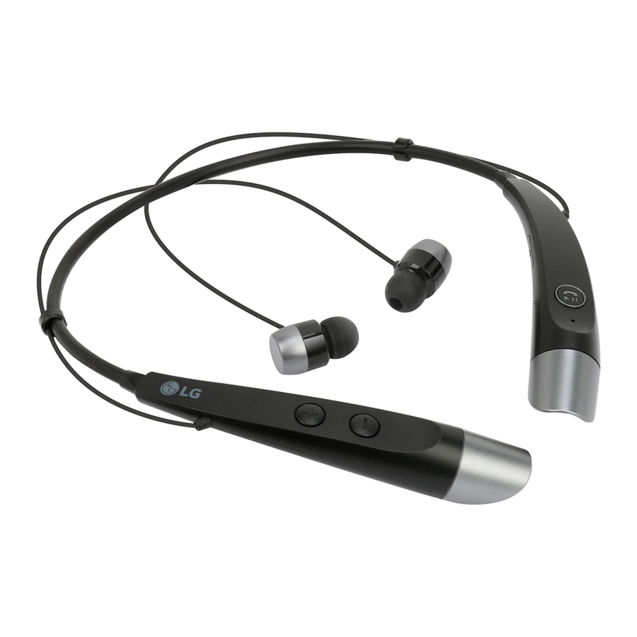 LG TONE+ HBS-500 - Bluetooth Stereo Headset Manual